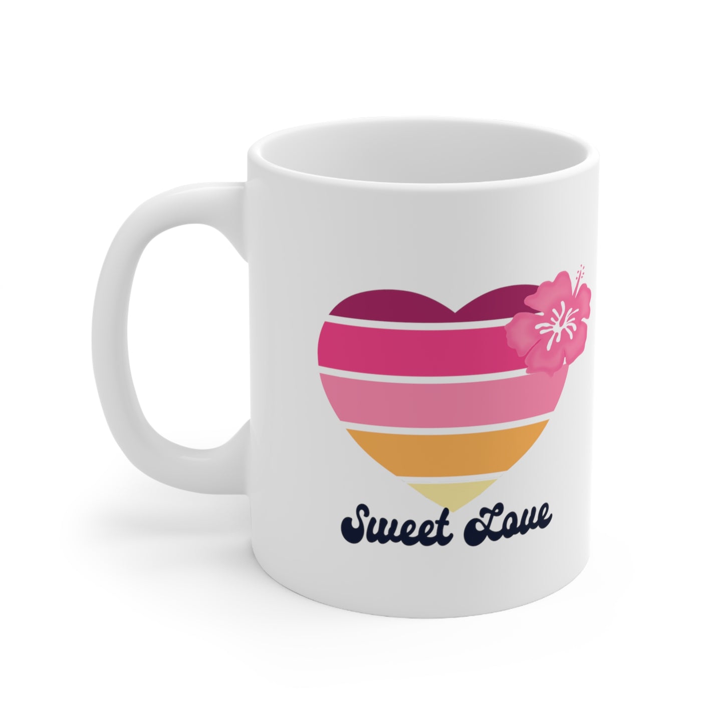LoveGroove Vintage Vibes Ceramic Mug 11oz. Valentine's Day."