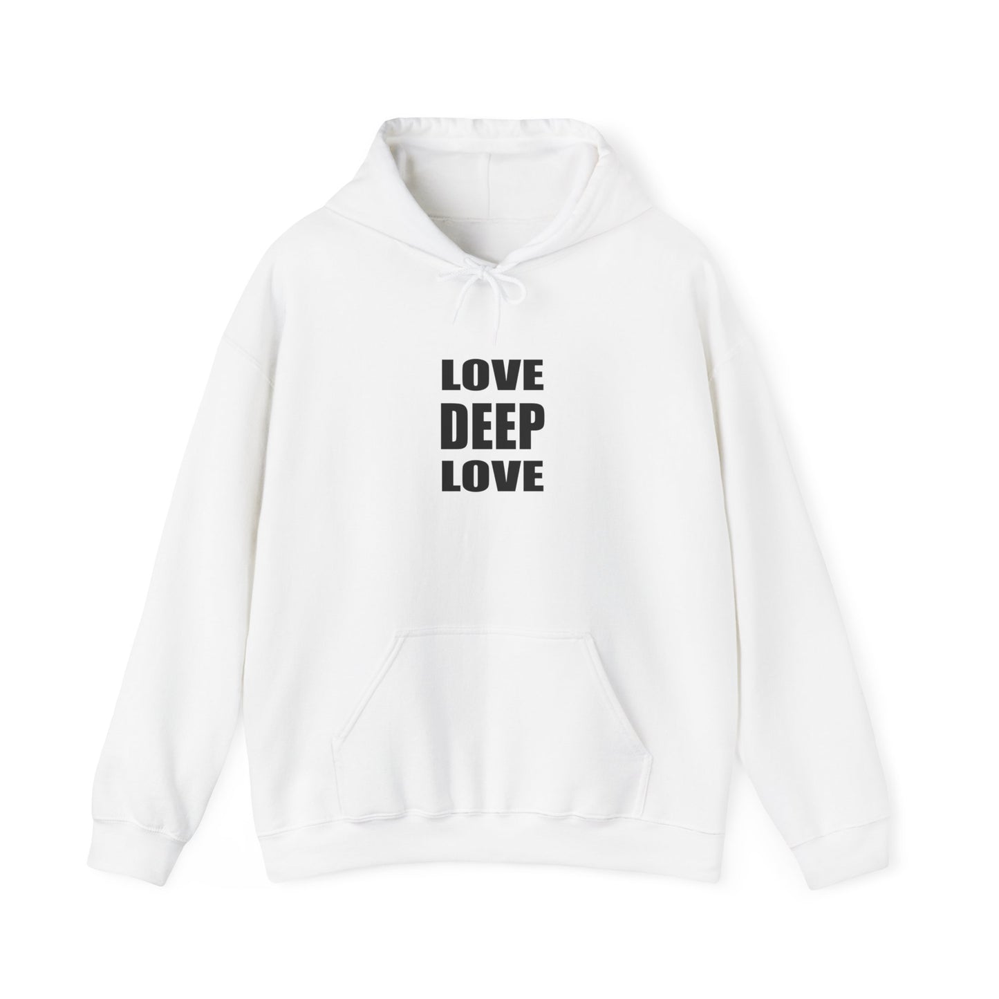 Deep Love Hooded Sweatshirt. Perfect for Gifting on Valentine's Day with Unisex Hooded Sweatshirt