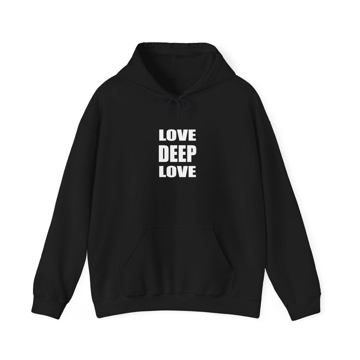 Deep Love Hooded Sweatshirt. Perfect for Gifting on Valentine's Day with Unisex Hooded Sweatshirt