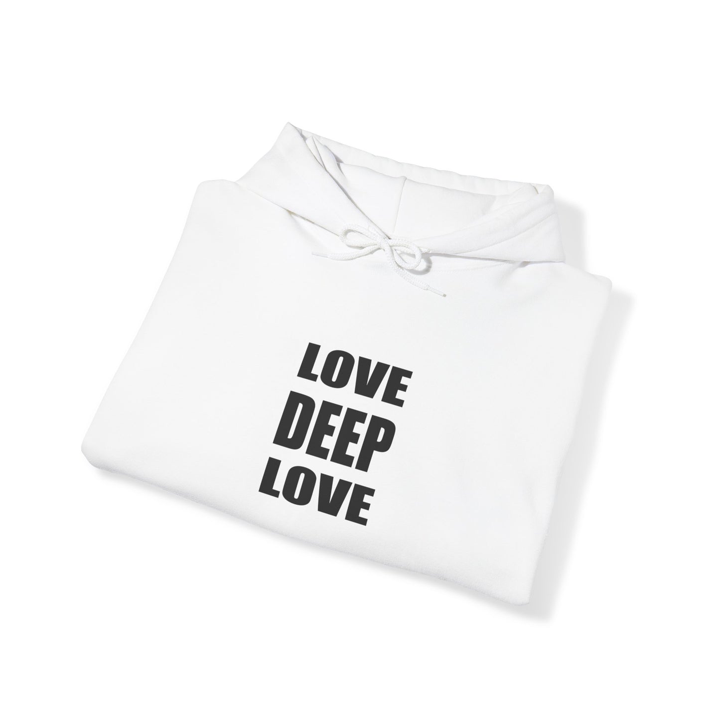 Deep Love Hooded Sweatshirt. Perfect for Gifting on Valentine's Day with Unisex Hooded Sweatshirt