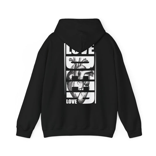 Deep Love Hooded Sweatshirt. Perfect for Gifting on Valentine's Day with Unisex Hooded Sweatshirt