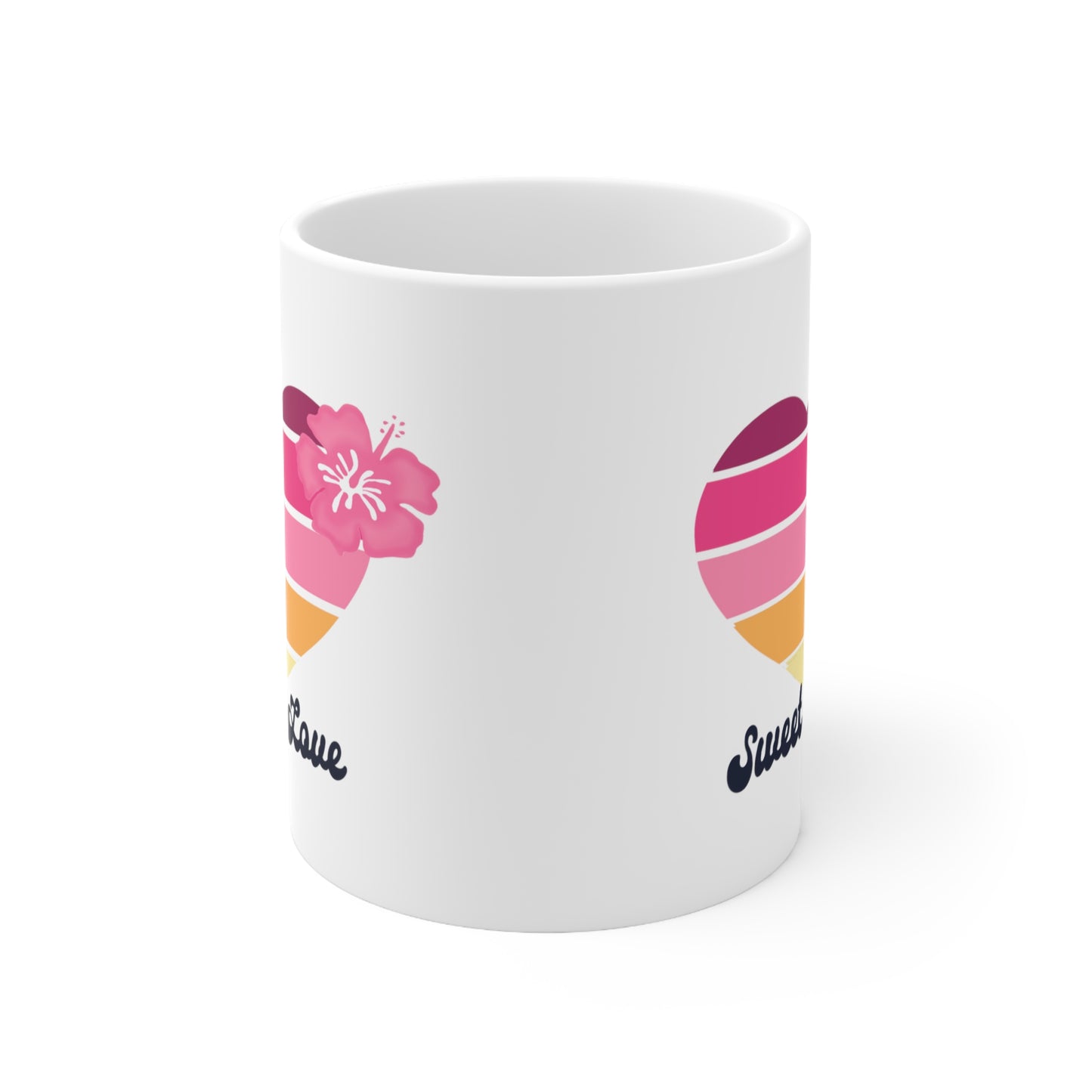 LoveGroove Vintage Vibes Ceramic Mug 11oz.  Valentine's Day."